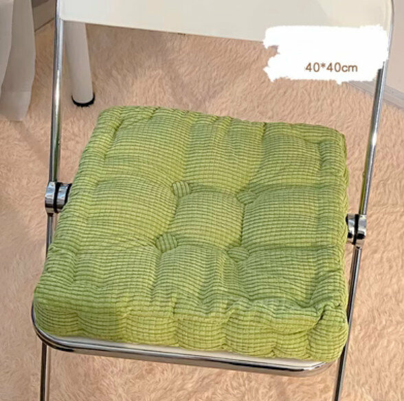 Hot recommended office thickened chair cushion (square-green)
