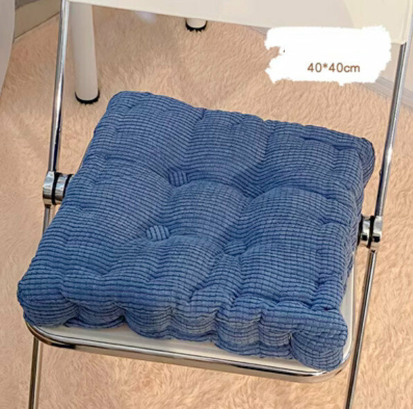 Hot recommended office thickened chair cushion (square-denim blue)
