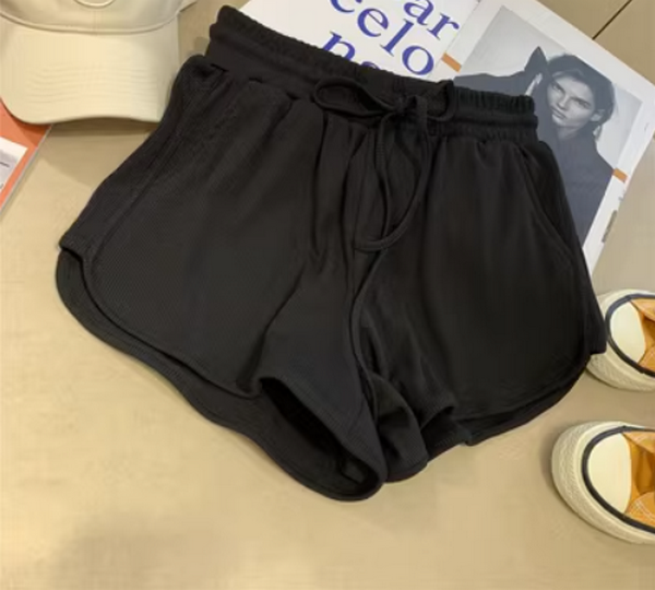 熱推休閑運動短褲女夏季薄款（黑色）（尺碼:S-XL)(下單後聯絡客服確認發貨尺碼)】