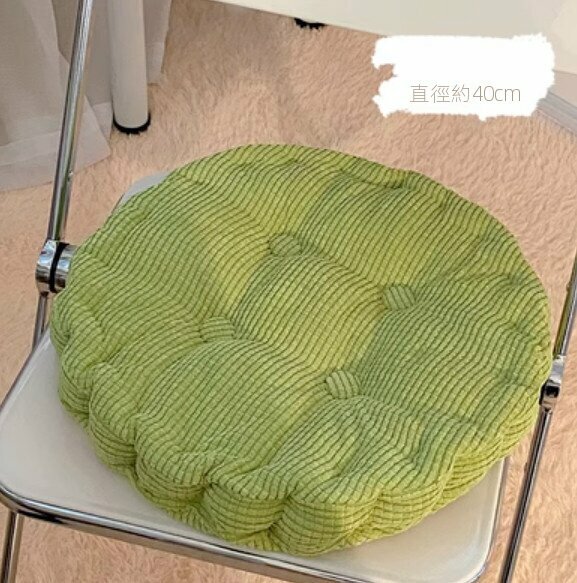 Hot recommended office thickened chair cushion (round-green)