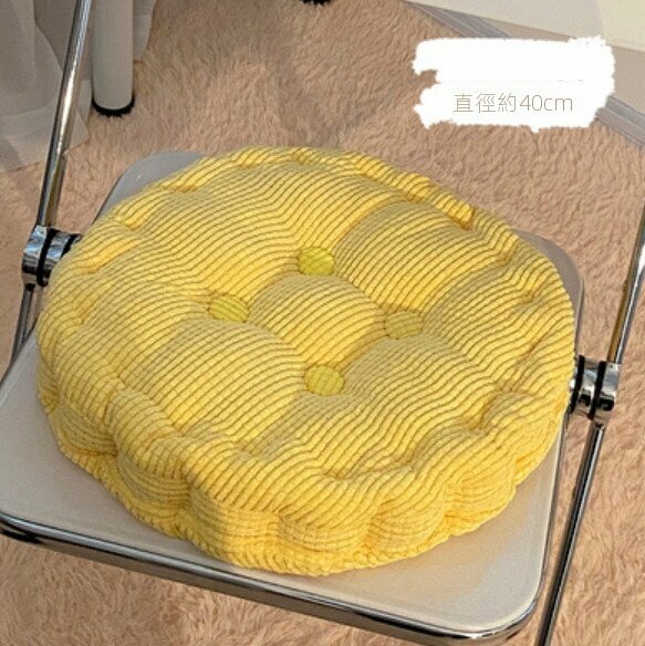 Hot Recommended Office Thickened Chair Cushion (Round-Maize Yellow)
