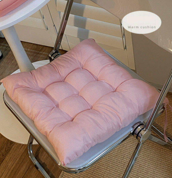 Hotly recommended office thickened chair cushion (square-pink) [size: 40*40cm]
