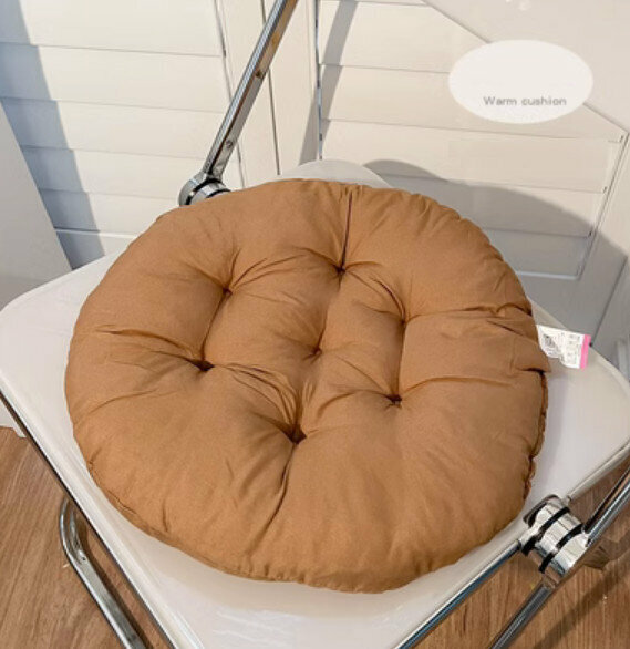Hotly recommended office thickened chair cushion (round-light coffee) [size: diameter about 36cm]