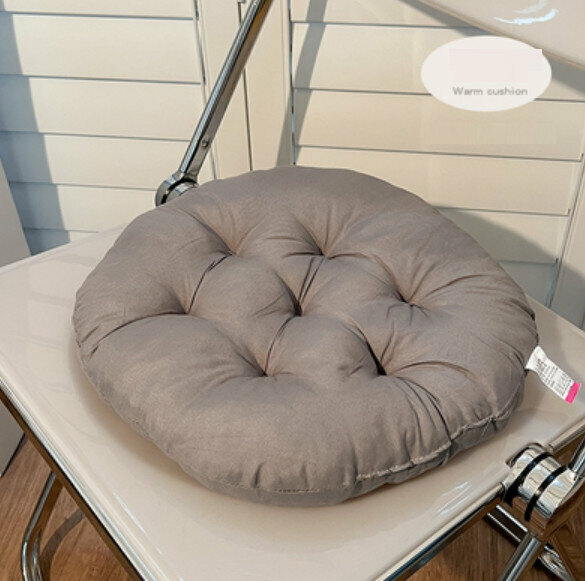 Hotly recommended office thickened chair cushion (round-ash) [size: diameter about 36cm]