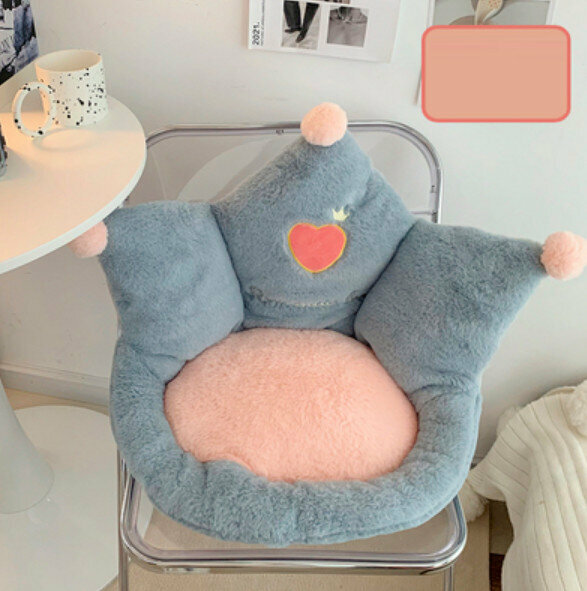 New bay window floor and backrest integrated tatami (haze blue) [size: 45*41*42cm]