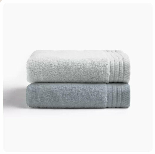 New style (2 pieces) towels [light gray + dark gray] (size: 74*34CM)