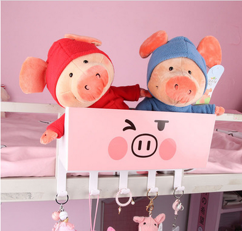 Hot-recommended wall-mounted wall storage rack (piggy hanging basket with hook)