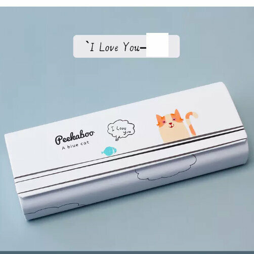 Hot recommended glasses storage box (i love you-cat (comes with lens cloth))
