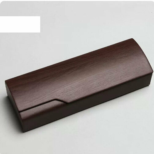Hot recommended glasses storage box (JH wood grain-dark brown (glasses cloth included))