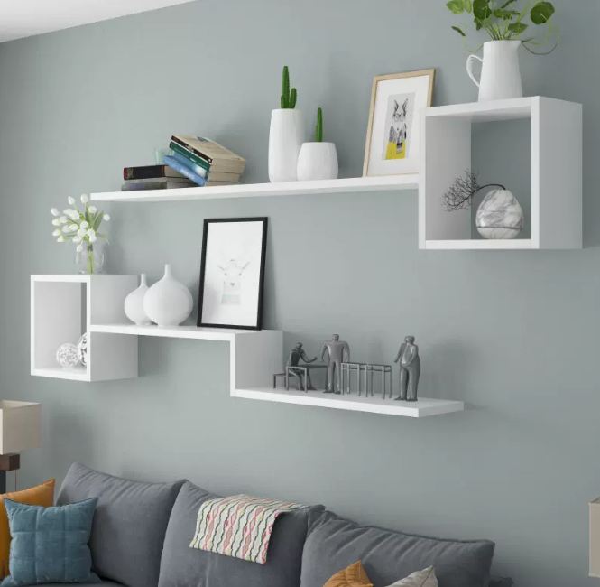 Popular creative storage rack (Package A 1.6 meters, two layers white)