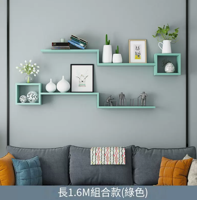 Popular creative storage rack (Package B 1.6 meters two-layer sapphire green)
