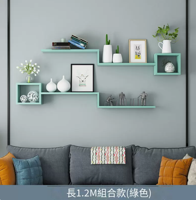 Popular creative storage rack (Package B 1.2 meters two-layer sapphire green)