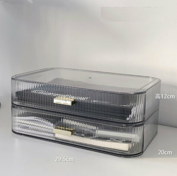 New desktop sundries drawer-type storage box (transparent-drawer*2)
