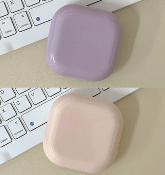 New simple and portable contact lens storage box (purple*1+pink*1)