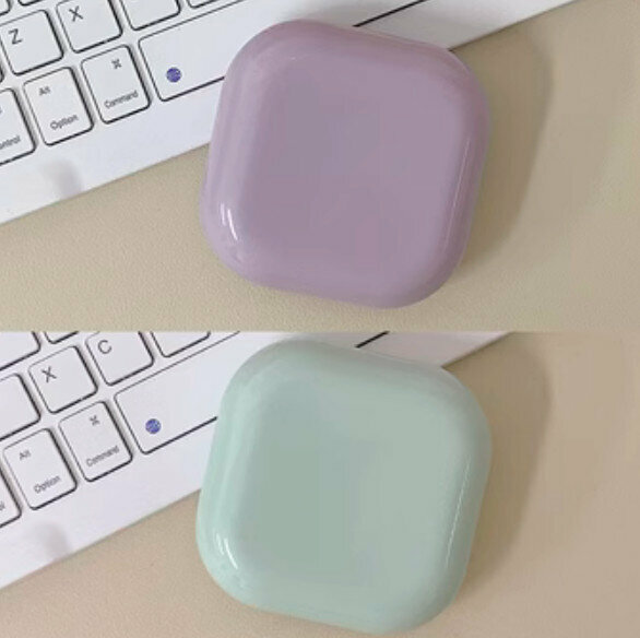 New simple and portable contact lens storage box (purple*1+green*1)