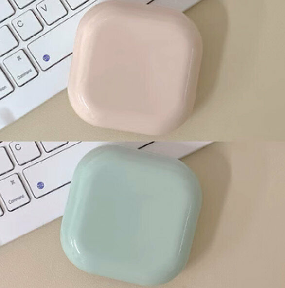 New simple and portable contact lens storage box (purple*1+blue*1)