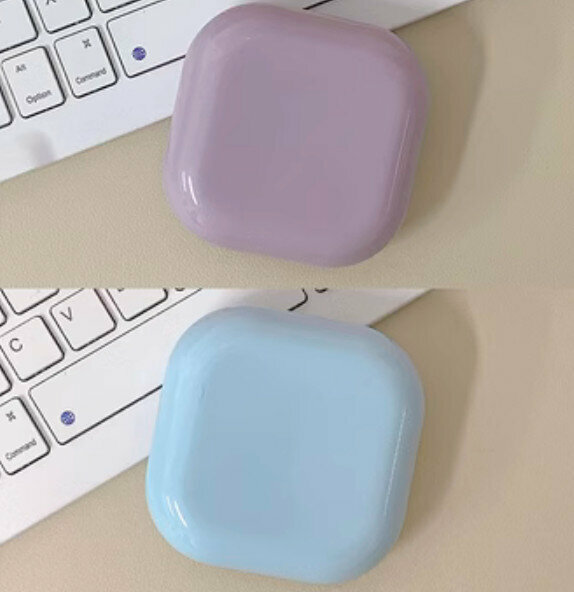 New simple and portable contact lens storage box (purple*1+blue*1)