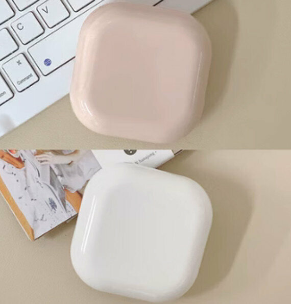 New simple and portable contact lens storage box (pink*1+white*1)