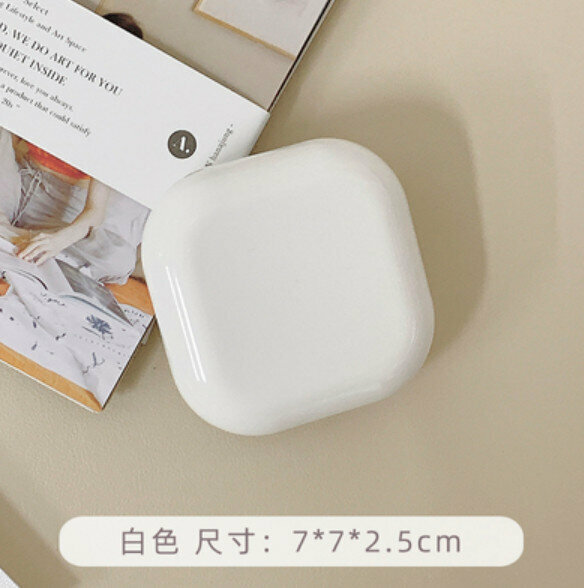 New simple and portable contact lens storage box (white)