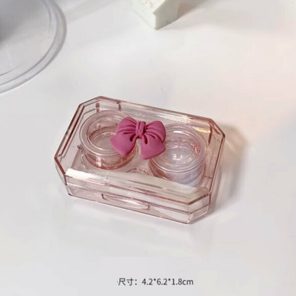New simple and portable contact lens storage box (pink)