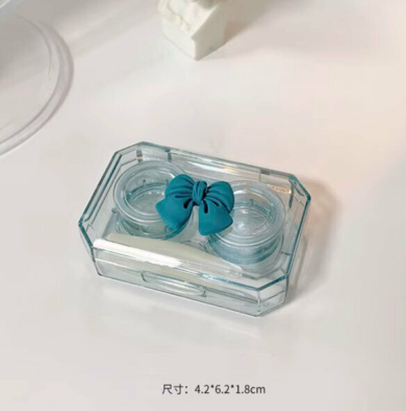 New simple and portable contact lens storage box (green)