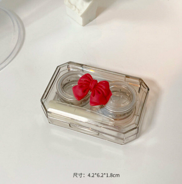 New simple and portable contact lens storage box (light gray)