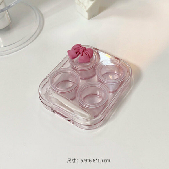 New simple and portable contact lens storage box (red)