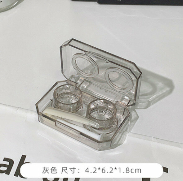 New portable contact lens storage box (light gray)
