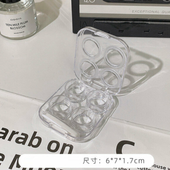 New portable contact lens storage box (transparent color)
