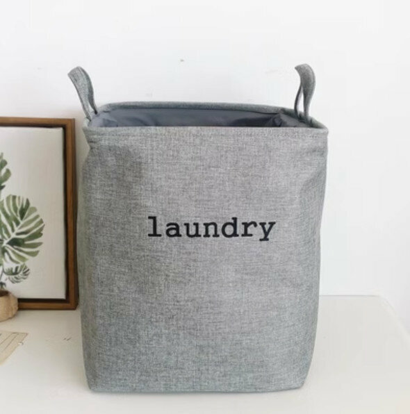 New Foldable Square Dirty Clothes Basket Storage Basket Shelf Storage Rack [Gray-Large] [Specifications: 36*36*44cm]