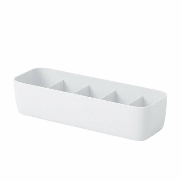 New compartment storage box [White 5 compartments] [Specifications: 26.5*6.5*9cm]