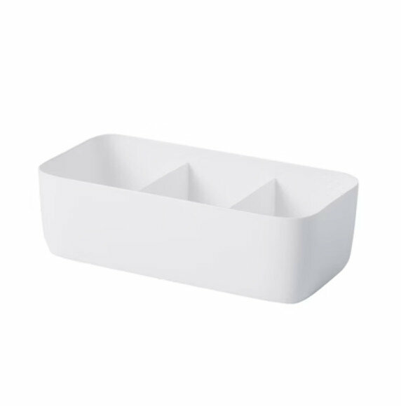 新款分格收納盒【白色3格】【規格：27*8.5*13cm】