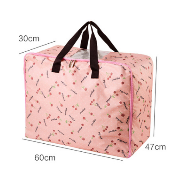 Hot Selling Quilt Clothes Organizing Bag (Waterproof Thickened Fabric-Pink Cherry Extra Large 84L)