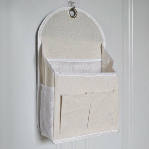 Hot selling wall-mounted storage hanging bag letter hanging bag [off-white unprinted] [specification: 40*20*23*9cm]