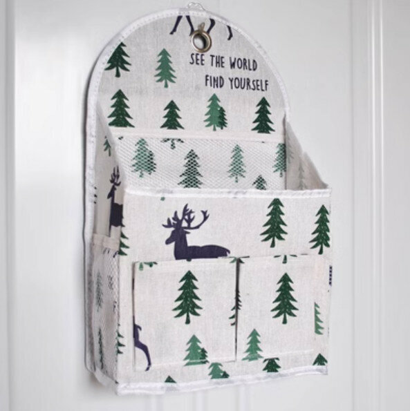 Hot selling wall-mounted storage hanging bag letter hanging bag [Forest Fawn] [Specification: 40*20*23*9cm]