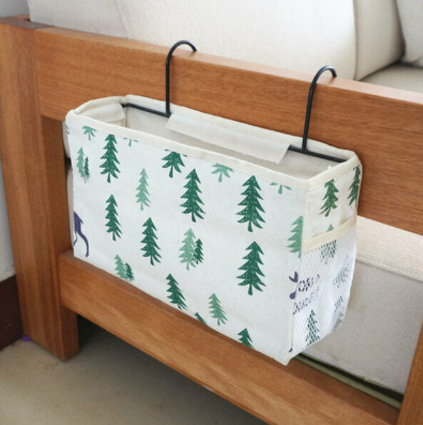 Hot selling wrought iron storage hanging bag with hook [Forest Fawn] [Specification: 30*12*20cm]