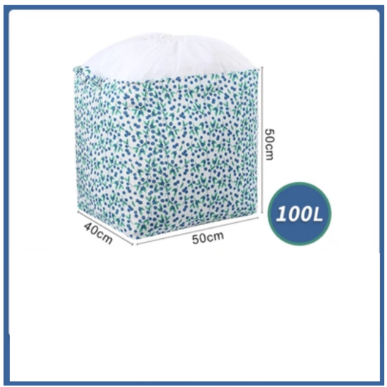 Hot selling quilt clothing organization bag (Big Mike [100L] fresh blueberry thickened polyester material)