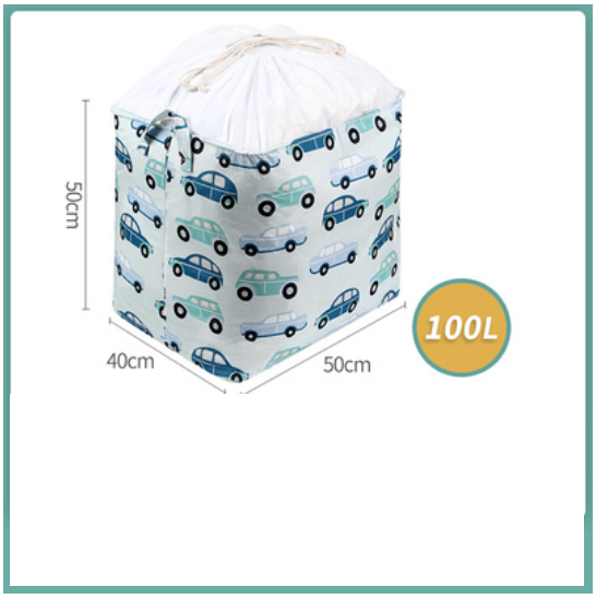 Hot Selling Quilt Clothes Organizing Bag (Big Mike [100L] Cartoon Car Thickened Polyester Cotton Material)