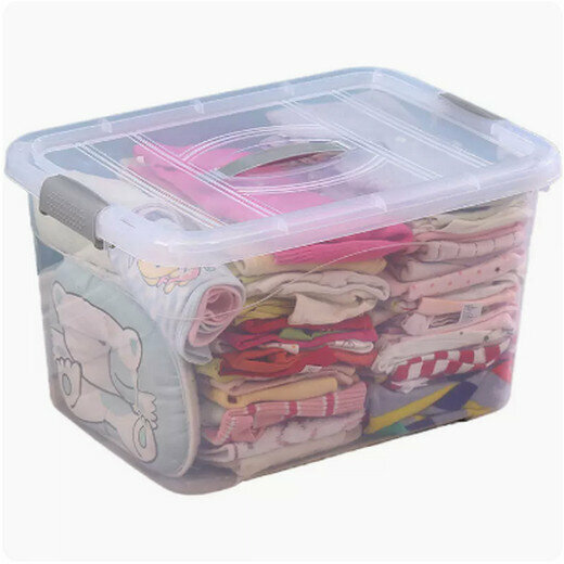 Hot selling thickened transparent plastic storage box (80L [Length 55 Width 40 Height 35] Transparent)