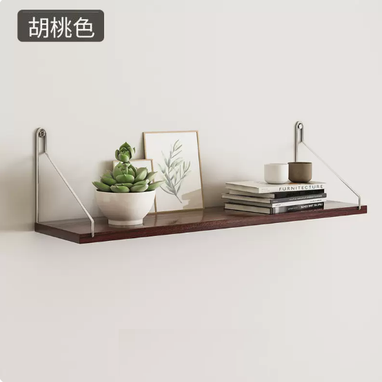 Hot selling wall partition storage rack (30cm walnut color single)