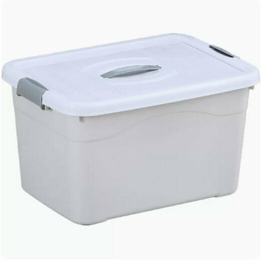 Hot selling thickened transparent plastic storage box (value pack [25L+35L+50L+80L] Nordic gray)