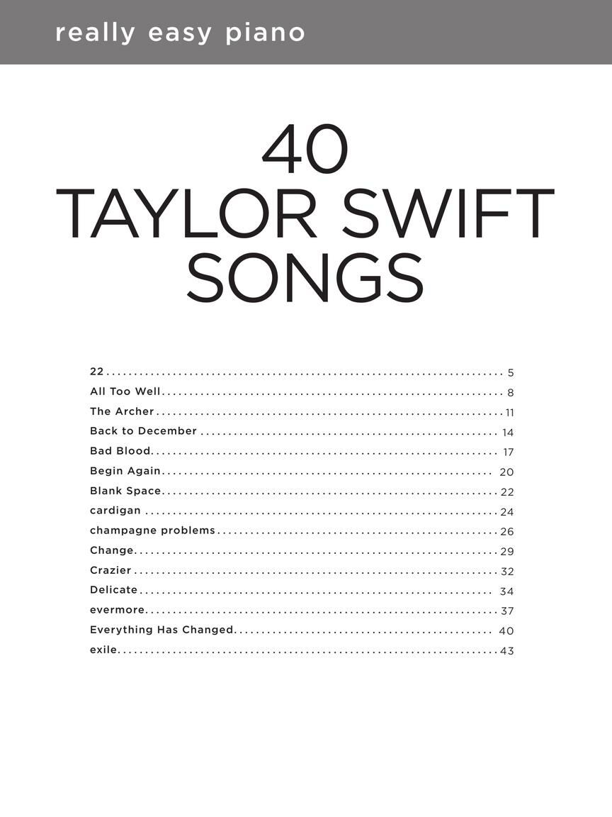 《40首真的很簡單的泰勒絲名曲集》