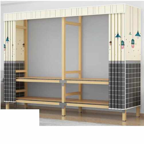 Hot selling simple assembly storage cloth wardrobe (ZD210 model dimmed (length 210*width 55*height 170cm) without door)