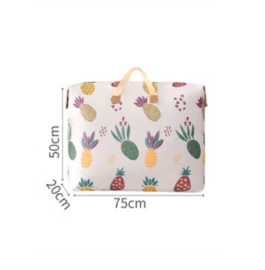Hot Selling Cotton Bedding Clothing Organizing Bag (Pineapple Style-85L)