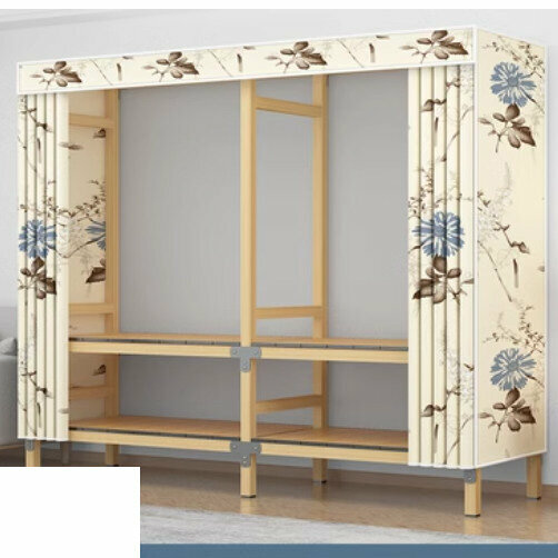 Hot Selling Simple Assembly Storage Cloth Wardrobe (ZD180 Years Like Time (Length 180* Width 55* Height 170cm) without door)