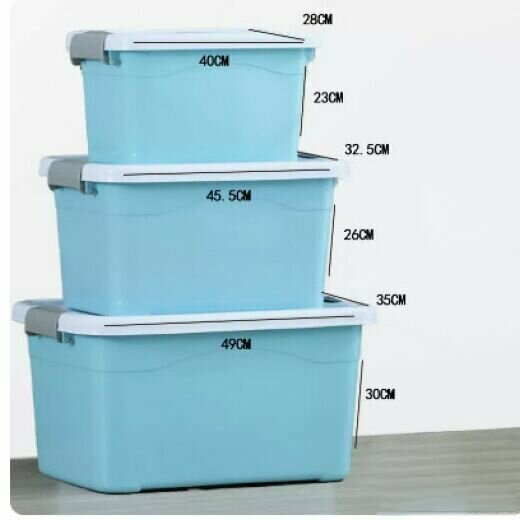 Hot-selling sundries storage box (blue [extra large, one large, large three-piece set])