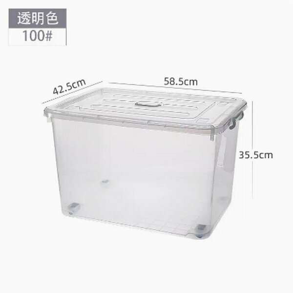 Hot selling transparent plastic storage box [Portable 100# (58.5*42.5*35.5)]