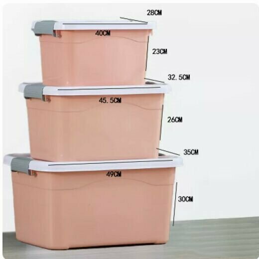 Hot-selling sundries storage box (pink [extra large, one large, large three-piece set])