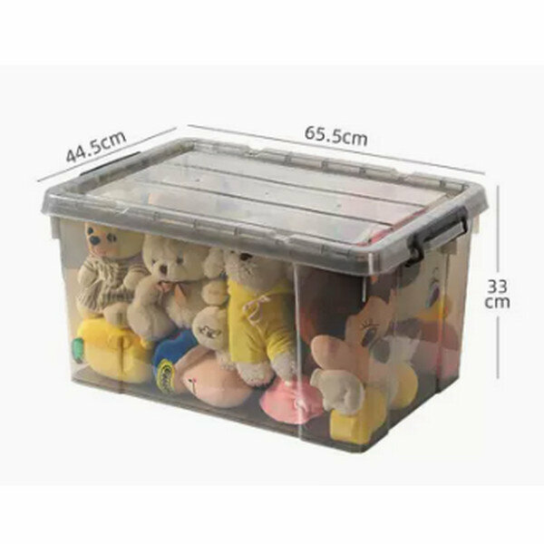 Hot selling transparent plastic storage box [brown 90# (65.5*44.5*33)]