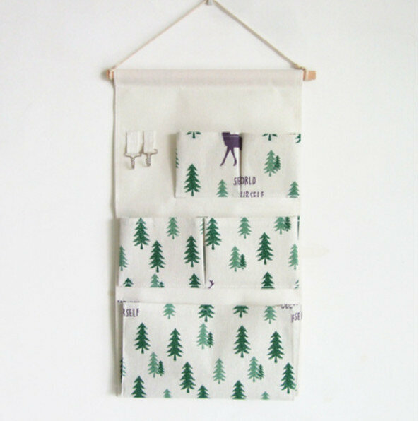Popular wall-mounted storage bag letter hanging bag [Forest Fawn] [Specification: 33*55cm]